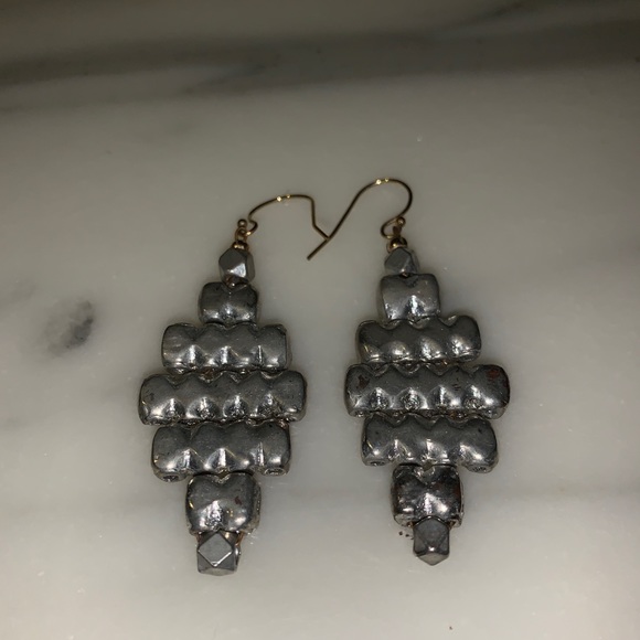 Metallic Chandelier Earrings - Picture 2 of 2